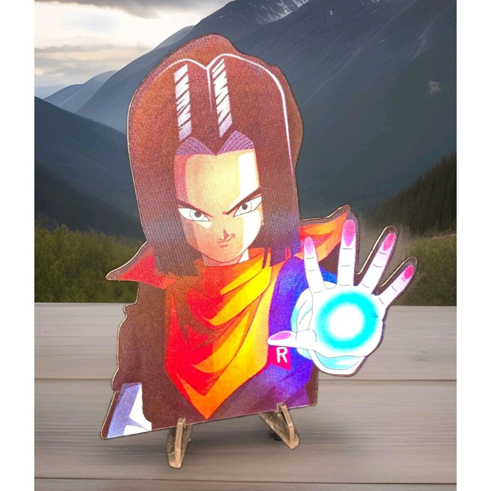 Android 17 18 Dragon Ball 3D Motion Lenticular Car Laptop Decal Sticker Peeker